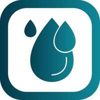 Water Drop Glyph Gradient Round Corner Icon vector