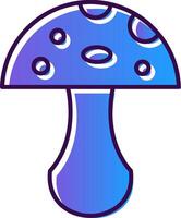 Mushroom Gradient Filled Icon vector