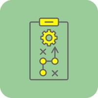 Strategy Filled Yellow Icon vector