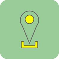 Location Pin Filled Yellow Icon vector