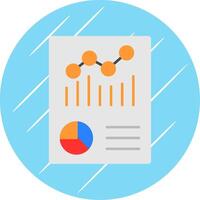 gráfico reporte plano azul circulo icono vector