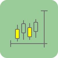 Stock Market Filled Yellow Icon vector