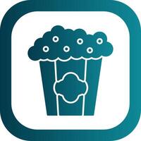 Popcorn Glyph Gradient Round Corner Icon vector