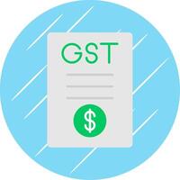 gst plano azul circulo icono vector