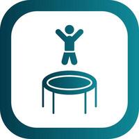 Trampoline Glyph Gradient Round Corner Icon vector