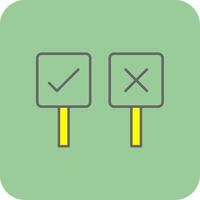 Decision Making Filled Yellow Icon vector