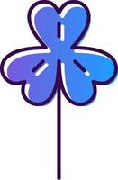 Clover Gradient Filled Icon vector