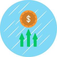 Income Flat Blue Circle Icon vector