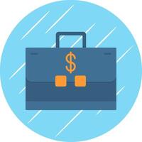 Business And Finance Flat Blue Circle Icon vector