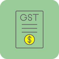 gst lleno amarillo icono vector