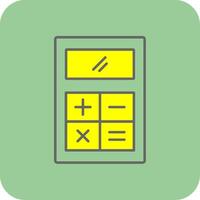 Calculation Filled Yellow Icon vector