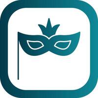 Carnival Mask Glyph Gradient Round Corner Icon vector