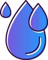 Water Drop Gradient Filled Icon vector