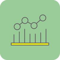 Analysis Filled Yellow Icon vector