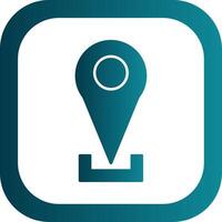 Location Pin Glyph Gradient Round Corner Icon vector