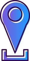 Location Pin Gradient Filled Icon vector