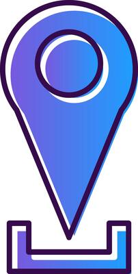 Location Pin Gradient Filled Icon