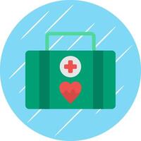 First Aid Kit Flat Blue Circle Icon vector