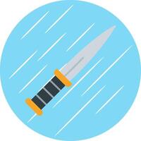 Dagger Flat Blue Circle Icon vector