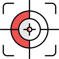 Aim Filled Half Cut Icon vector