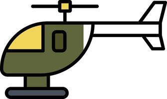 Helicopter Filled Half Cut Icon vector