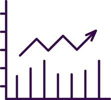 Line Chart Gradient Filled Icon vector