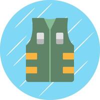 Bullet Proof Vest Flat Blue Circle Icon vector