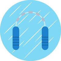 Nunchaku Flat Blue Circle Icon vector