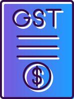 Gst Gradient Filled Icon vector