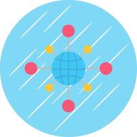 Networking Flat Blue Circle Icon vector