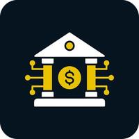 Banking System Glyph Two Color Icon vector
