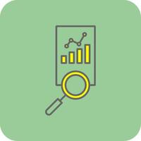 Market Analysis Filled Yellow Icon vector