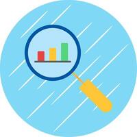 Analysis Flat Blue Circle Icon vector