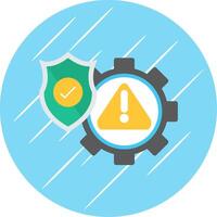 Risk Management Flat Blue Circle Icon vector