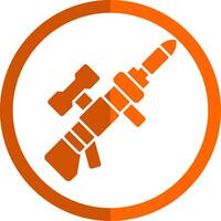 Launcher Glyph Orange Circle Icon vector