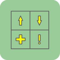 Swot Analysis Filled Yellow Icon vector