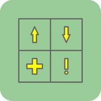 Swot Analysis Filled Yellow Icon vector