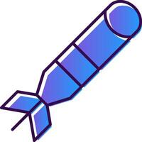 Torpedo Gradient Filled Icon vector