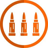 Bullets Glyph Orange Circle Icon vector