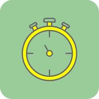 Stopwatch Filled Yellow Icon vector