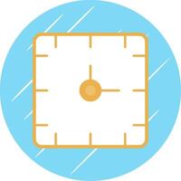 Clock Flat Blue Circle Icon vector