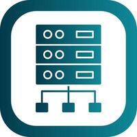 Structured Data Glyph Gradient Round Corner Icon vector