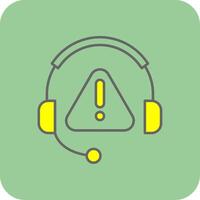 Trouble Support Filled Yellow Icon vector