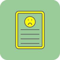 Complaint Filled Yellow Icon vector