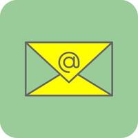 At Sign Filled Yellow Icon vector