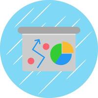 Business Strategy Flat Blue Circle Icon vector