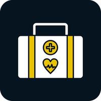 First Aid Kit Glyph Two Color Icon vector