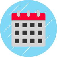 Calendar Flat Blue Circle Icon vector