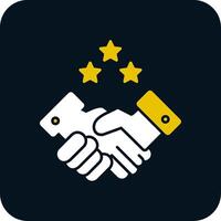 Partnership Handshake Glyph Two Color Icon vector