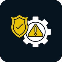 Risk Management Glyph Two Color Icon vector